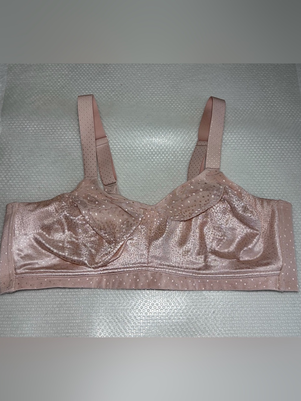 Wacoal Women's Dusty Rose Lace & Satin Bralette Sz 42DD